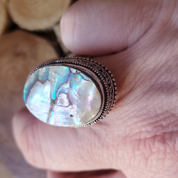 New Abalone Shell 925 Silver Ring. - Picture 11 of 12